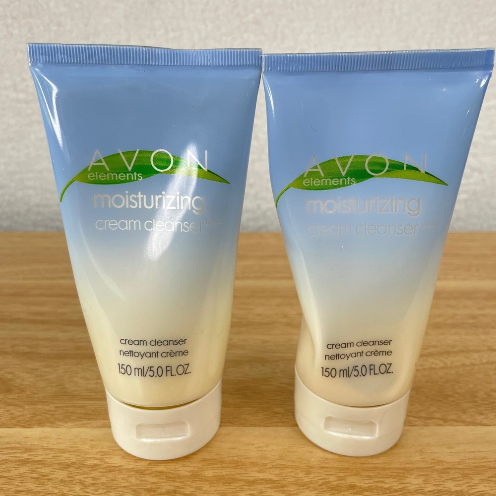 Lot of 2 Avon Elements Moisturizing Cream Cleanser 5oz 150ml Oil-Free Skincare